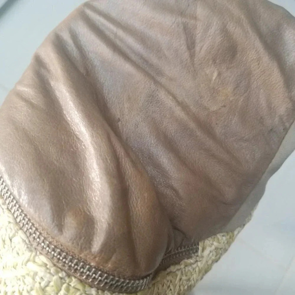 Rudsak Benedetia Straw Leather Cropped Tan  Brown Jacket S - Picture 14 of 14